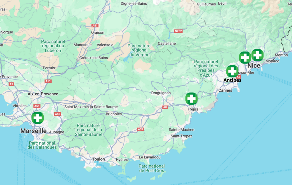 carte sud est